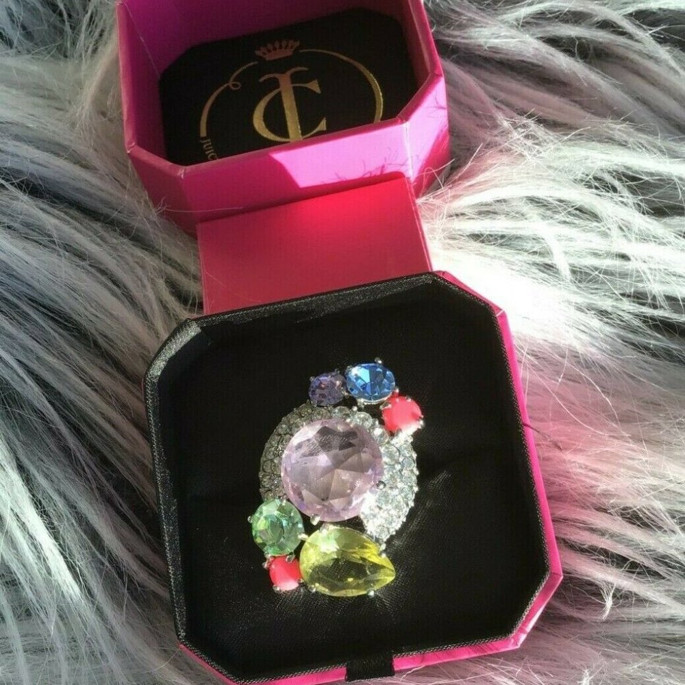 Juicy Couture Statement Cocktail Multicolor Ring